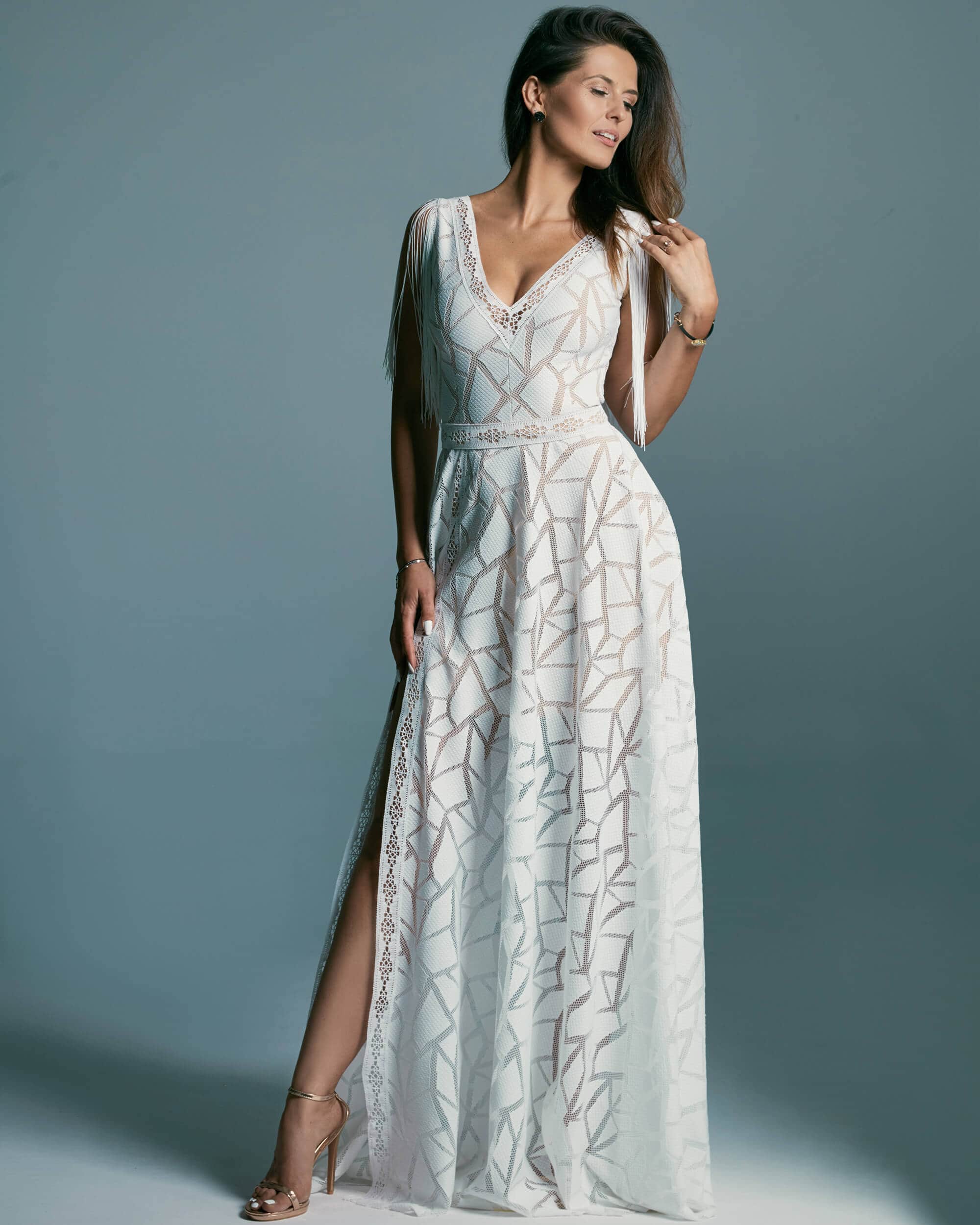 Extremely Exotic Wedding Dress With Lace