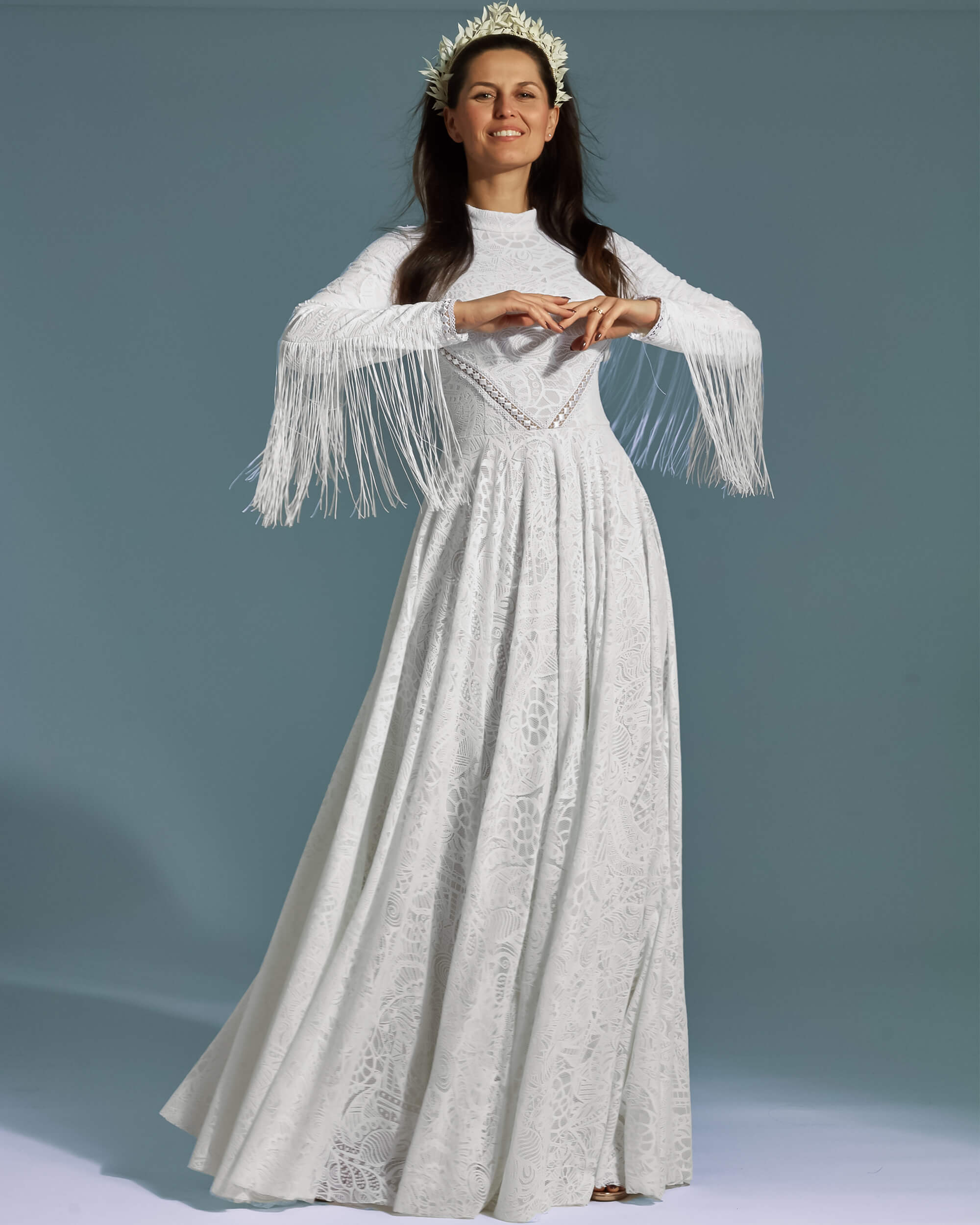 Konserwatywna suknia ślubna Santorini 21